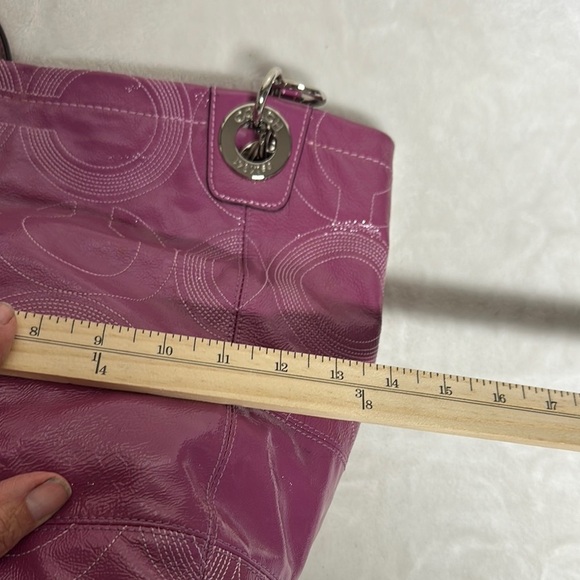 Coach Pink Tote Bag with Signature Design - Picture 8 of 15